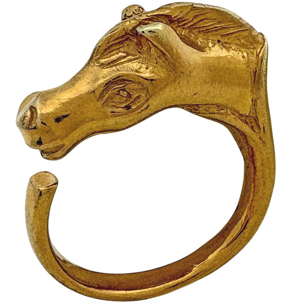 Hermes | Jewelry | Hermes Hermes Ring Cheval Horse Gp Gold Womens